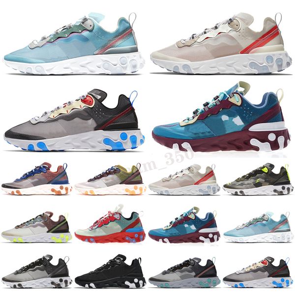 

2020 react vision 55 run shoes for men women light bone triple black white crimson gold mens trainers outdoor sports sneakers