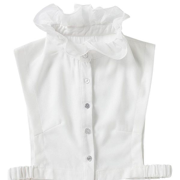 

fake collar for shirt detachable collars autumn winter solid shirt blouse women black white clothes shirt acc qylfyr, Blue;red