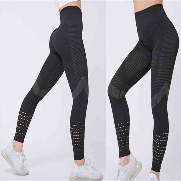 

women fitness high waist push up patchwork hollow out spandex leggin femme leggings seamless high impact padded bar vest tanks, Black