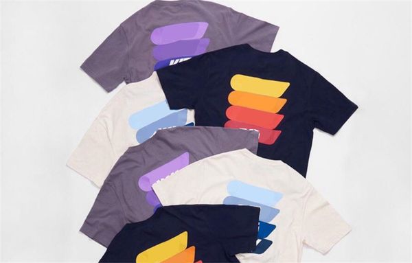 

men's designer monday program gradient logo t-shirt men's casual street hip-hop style cotton t-shirt for men and women, White;black