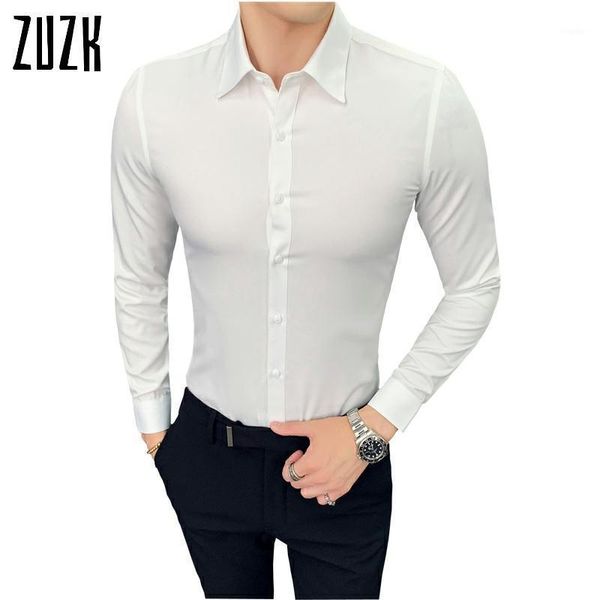 

7xl men slim fit long sleeve dress shirt , soft material casual white shirt oversize1, White;black