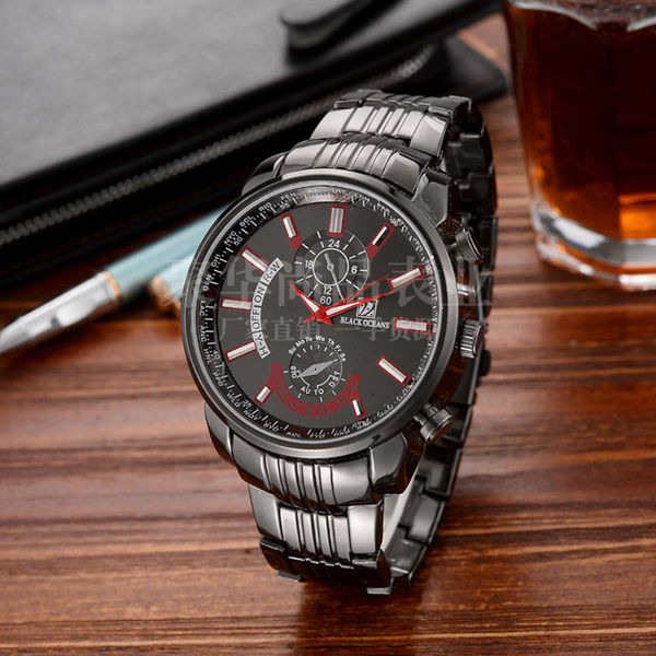 

business waterproof new watch men's steel glass mirror mechanical watch multi color options, Slivery;brown