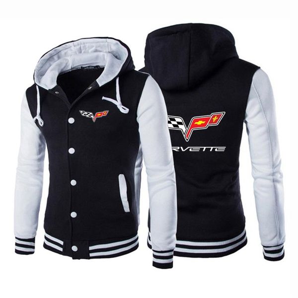

2020 autumn jacket chevrolet sweatshirt car designer sport cotton uniform hoodie corvette casual mens coat baseball cqfde, Black
