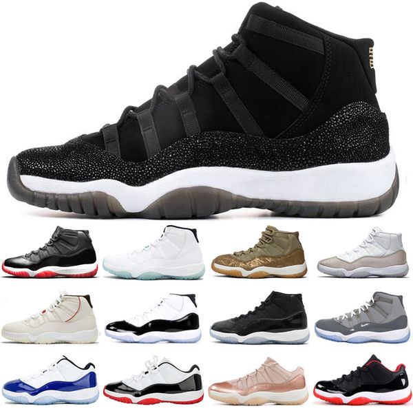 

bred 2019 11 11s jumpman men women basketball shoes 25th anniversary gamma blue mens trainers sports sneakers size 5.5-13, White;red