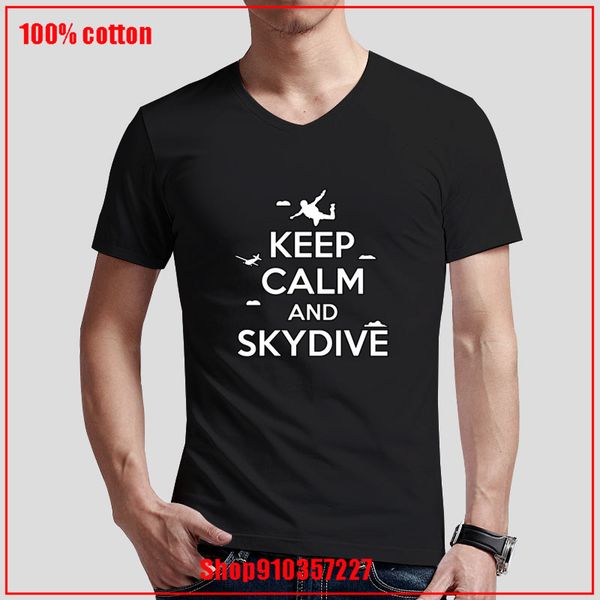 

лето printed v парашютный успокойся и skydive письмо hip hop кофточки мужская спортивная спорт толстовка с капюшоном толстовка футболка