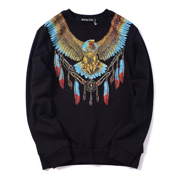 

new 2021 luxury high men wing eagle bird gentleman hoodies hoody hooded sweatshirts veet cotton drake thicken fleece #c49 njod, Black