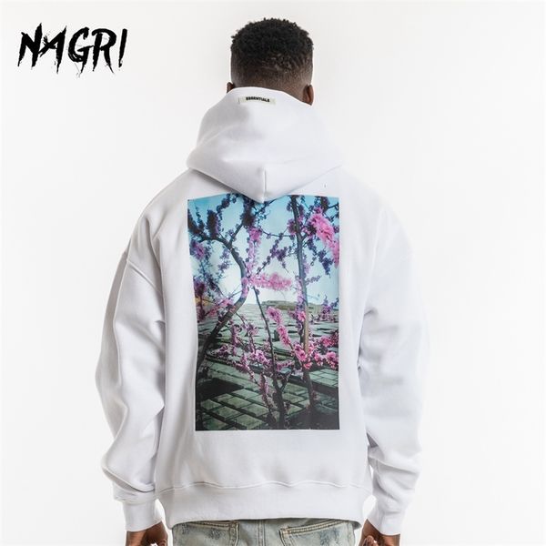 

men's hoodies flower letter print harajuku hoodie streetwear fashion pullover warm pocket male sweatshirt hooded coat 201114, Black