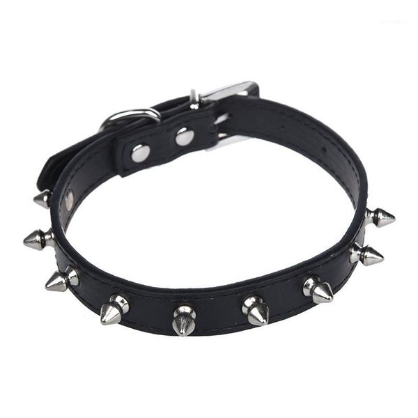 

dog collars studded collar pu leather black size m1