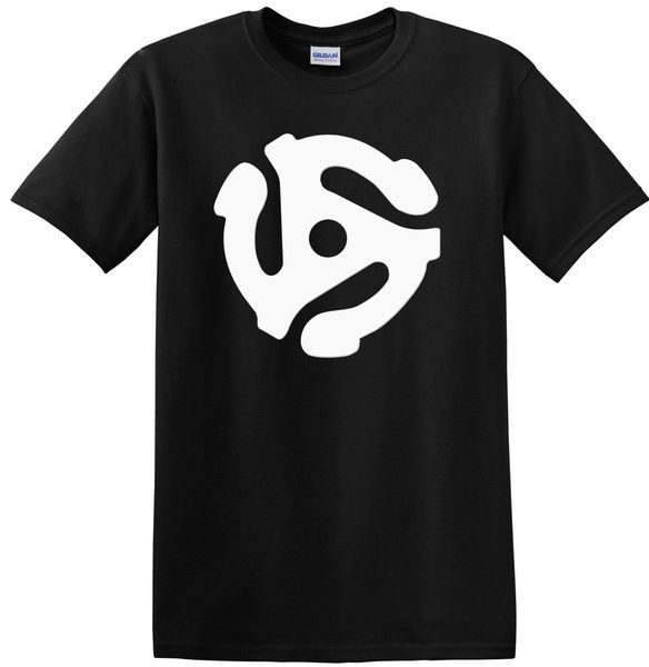

45 rpm adaptor 7 inch single black crew neck short sleeve t shirt summer short sleeves new fashion t-shirt sport hooded sweatshirt hoodie