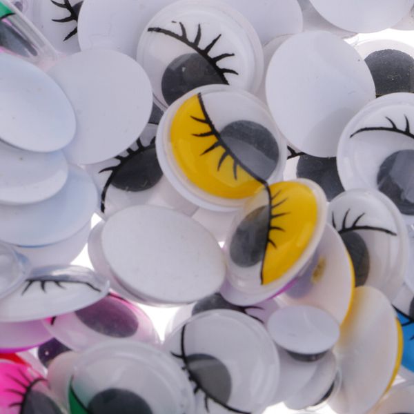

177 piece assorted color mixed size wiggle googly eyelash eyes for kids crafts