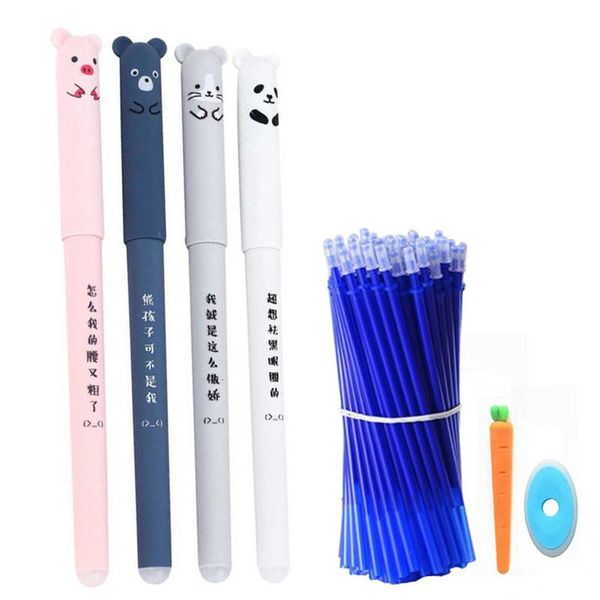 

животные для 035mm шариковых синих стираемых pen моющейся заправки 26pcs лот набор канцелярских чернил стержней ручка школа симпатичного jll, Blue;orange