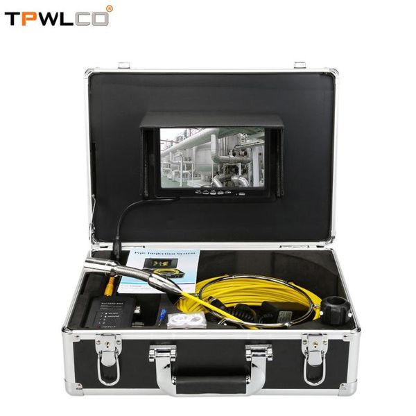 

7'' hd 1000tvl pipeline industrial endoscope 8gb tf card 23mm lens sewer drain pipe inspection video camera ip68 waterproof