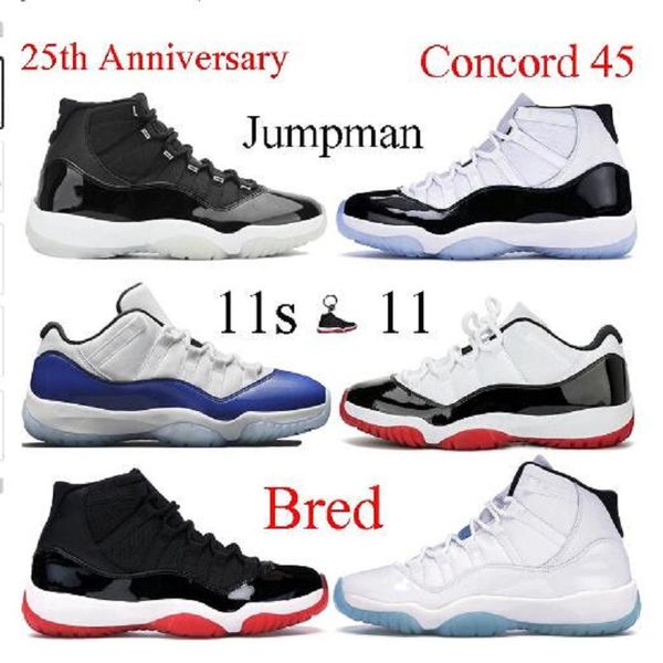 

new concord high sneakers 11 xi 11s men basketball shoes 23 women cap gown gym red tint space jams sport shoes