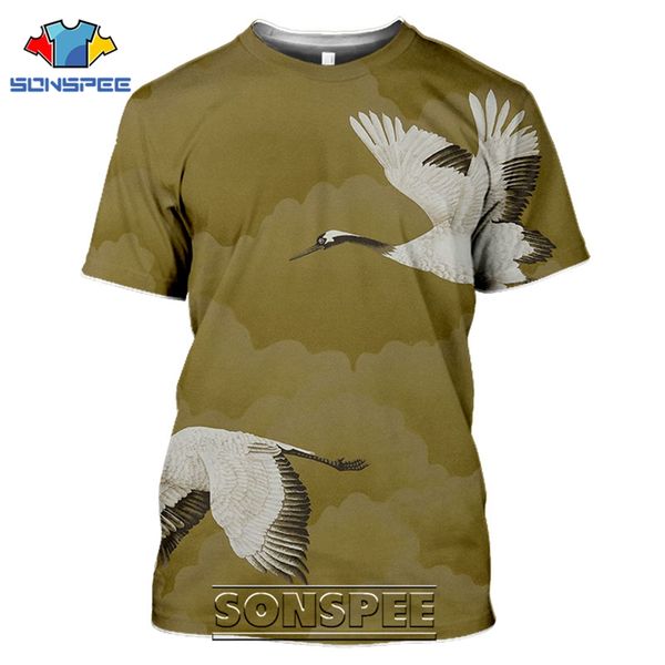 

crane chinese style painting bird 3d print shirts comics aesthetic comics men clothing