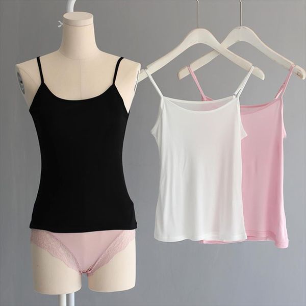 

camisole femme 100% real silk lingerie undershirt women singlet halter tank vest camis sleeveless summer xxl, White