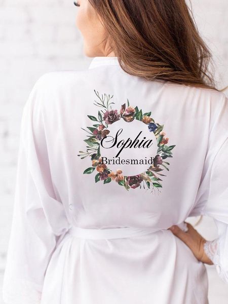 

personalized hen party wedding silky satin robe bride bridesmaid robe team bride squad gifts1, Black;red