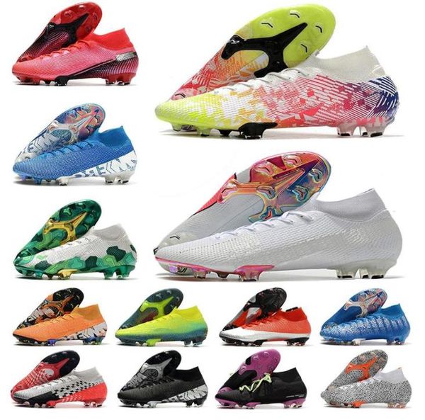 

2020 mens chuteiras mercurial superfly vii 7 elite knit 360 fg cr7 football boots women kids boy high ankle soccer cleats shoes eur35-45
