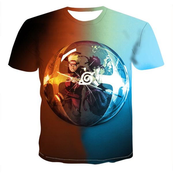 

classic anime naruto cool breathable and refreshing boy dragon 3d print shirts horror kawaii anime men clothing