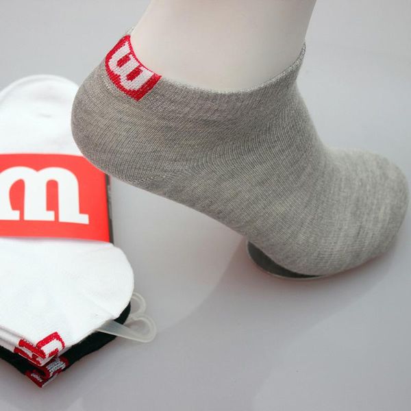 

men socks cotton boat socks towel bottom short tube concise m, Black