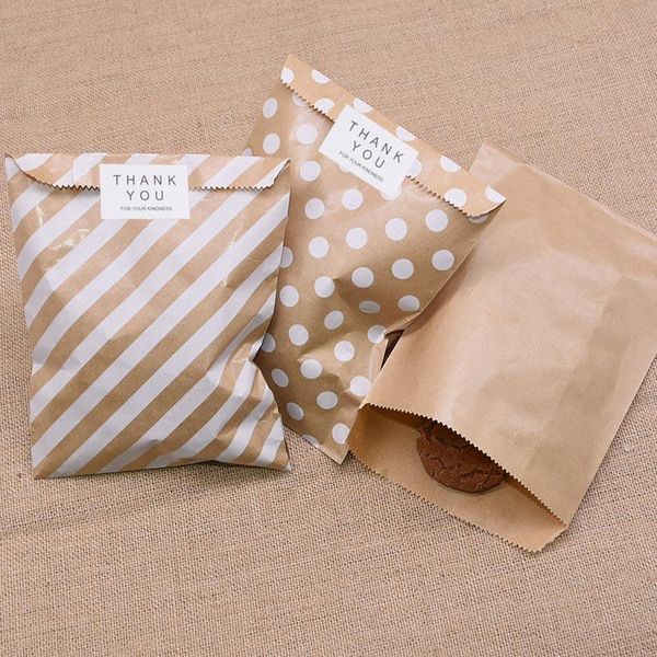 

gold silver polka dot striped kraft paper bag kid birthday party decoration supplies candy cookie snack bag christmas decor