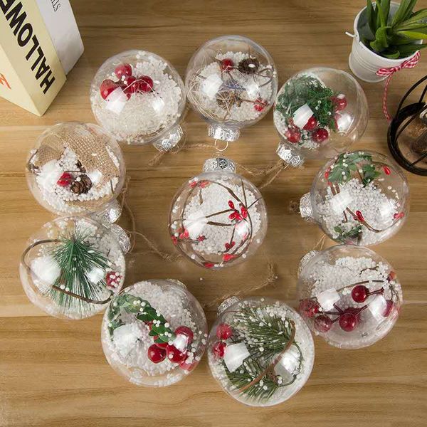 

transparent plastic ball accessories christmas restaurant bar decorations, Silver