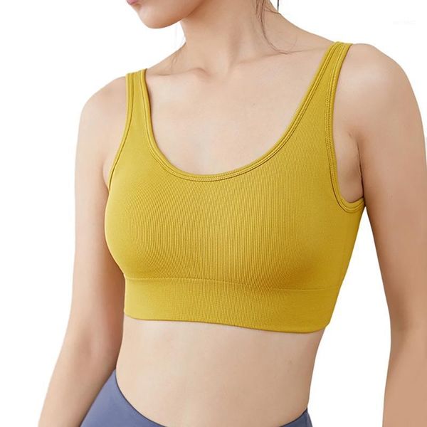

gym clothing women sports bra high stretch breathable fitness running yoga vest anti-sweat shockproof padded sportswear1, White;black