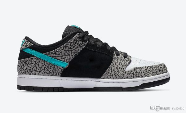 

2020 release authentic sb elephant low dunk medium grey black white clear jade men women sports shoes sneakers with original box