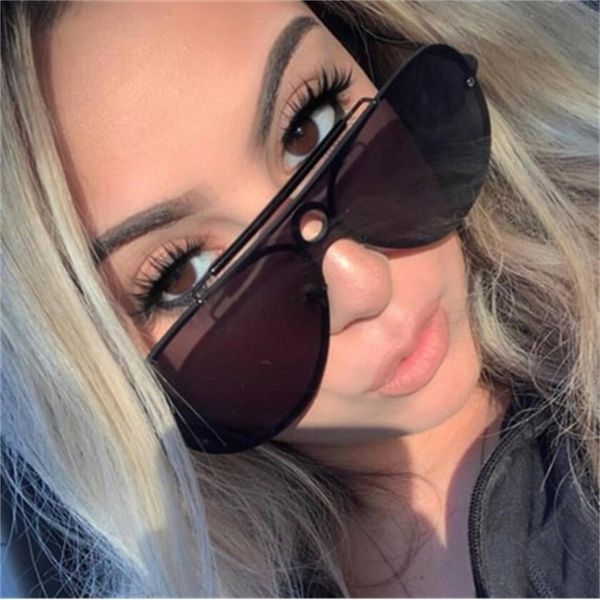 

lstyle new color film ins frameless big frame toad glasses fashionable sunglasses for men and women m, White;black