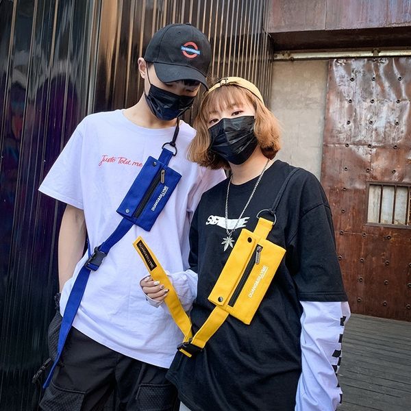 

chao yuansuo ins super fire chest men's and women's mini single shoulder small crossbar trampy bag 2019 new c1111