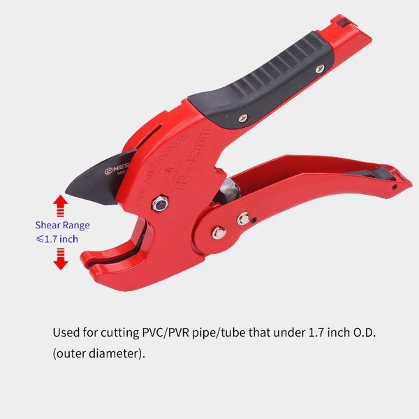 

handheld heavy-duty ratchet pipe cutter for outer diameter under 42mm / 1.7" pvc/ppr hose tube cutting tool1