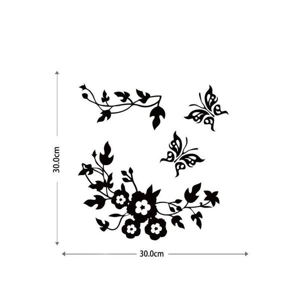 

butterfly flower bathroom wall stickers for home decor butterflies decoration wall decals for toilet decal sticker on jllmsl