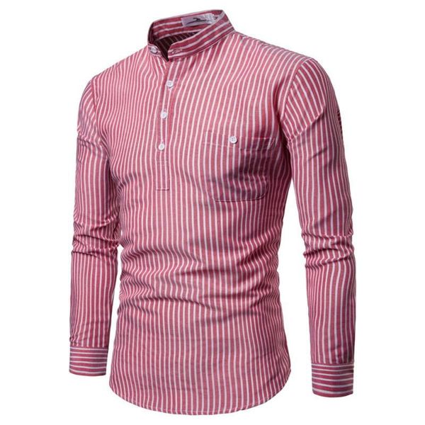 

spring autumn fashion men shirts long sleeve striped print linen shirts for male oxford solid color slim fits men casual, White;black