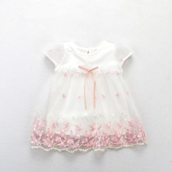 

baby girls dress new short sleeve newborn dresses for baby girls summer birthday party dress baby clothing 0-2t y200409, Red;yellow