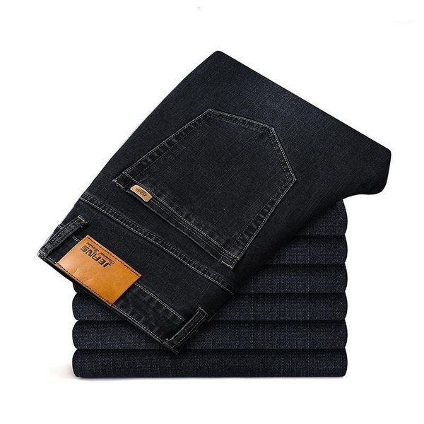 

2021 new cotton jeans men brand denim trousers soft mens pants spring autumn jean fashion big size 40 42 44 46,20131, Blue
