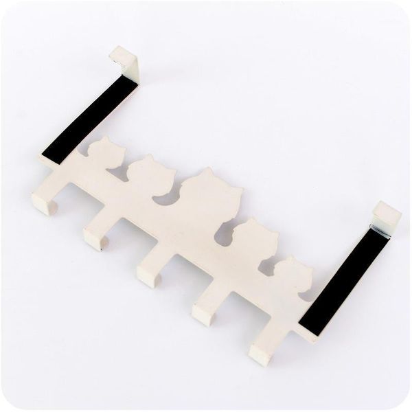 

hooks & rails stainless steel cute cat door hook clothes hat coat organizer hanger storage rack 2021ing1