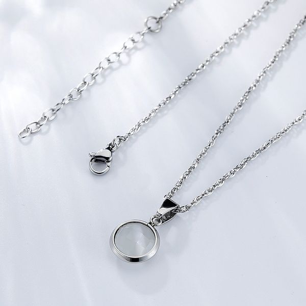 

female double-sided crystal silver tiktok necklace, chain, chain pendant necklace