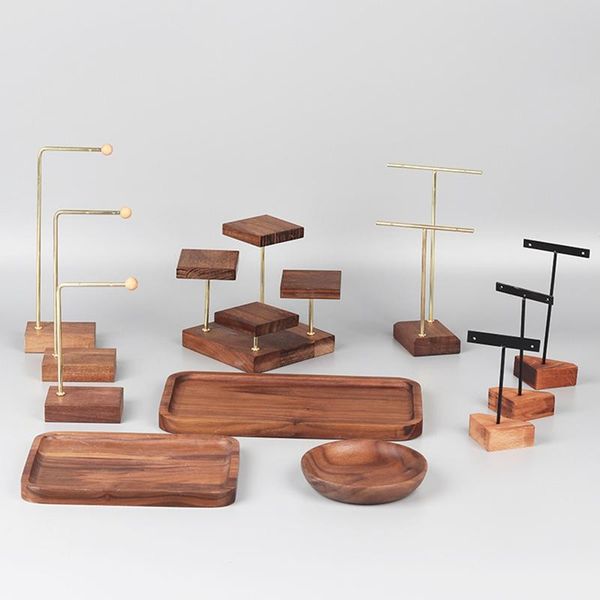 

wooden jewelry storage rack earrings necklace display stand set household wrought iron storage rack for jewelry women gift, Pink;blue