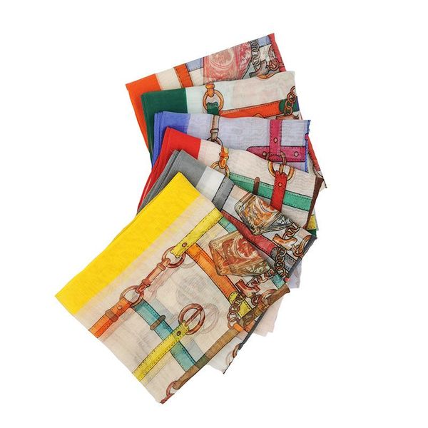 

scarves silk scarf women muslim soft print hijab shawls and wraps head female fashion turban printing headband, Blue;gray
