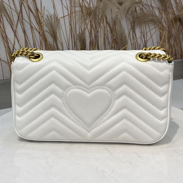 

2021 designer marmont bag women luxury premium handbags soft genuine leather lady chain single heart v wave fashion crossbody shoulder bags
