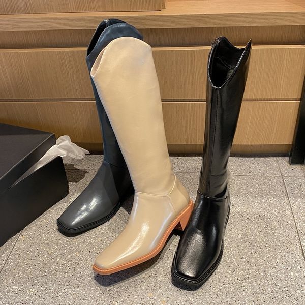 

2021 high-knee for high-quality wholesale heel shoes woman lateral black boots 40 esdj
