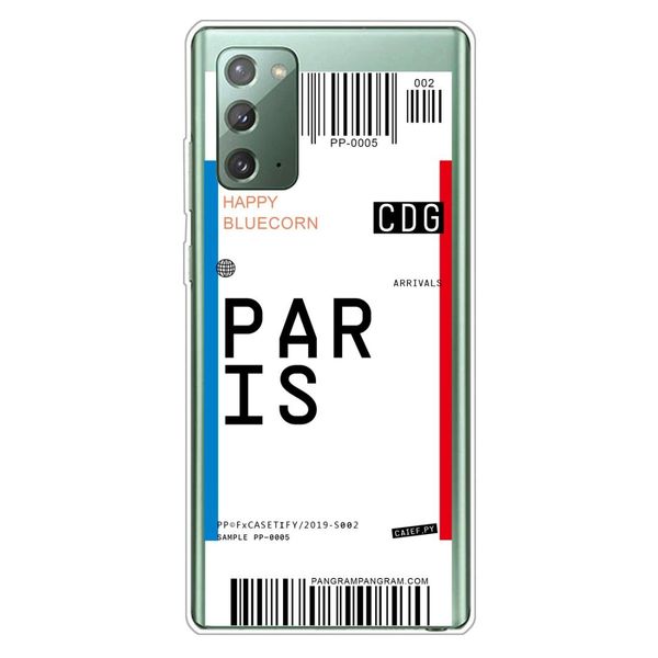 

for samsung galaxy note 20 boarding pass series tpu phone protective case