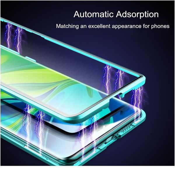 

magnetic phone case for xiaomi mi note 10 pro double sided tempered glass cover on xiomi xaomi mi cc9 pro metal ad jlladi