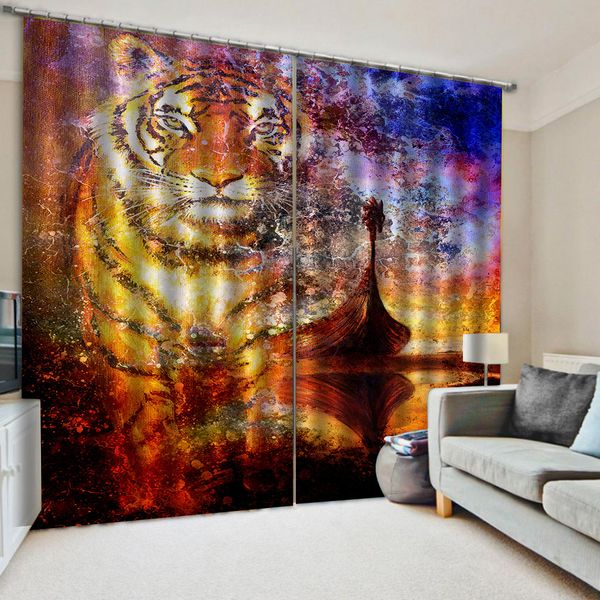 

custom any size p custom 3d curtain fabric tiger curtains bedding room office