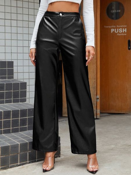 

leopard print wide leg pants i8jy#, Black;white