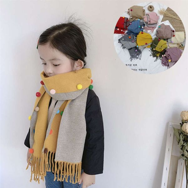 

warm children's imitation scarf princs boy cashmere autumn lovely girl baby neck children winter korean, Red;brown