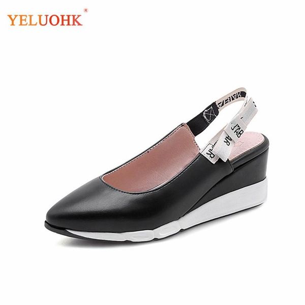 

wedges shoes women 2021 spring shoes heel women pumps slingbacks high heels, Black