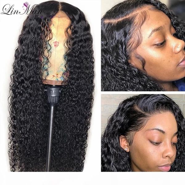 

brazilian non-remy glueless pre plucked lace front human hair wigs curly lace wigs human hair baby hair lin man, Black;brown