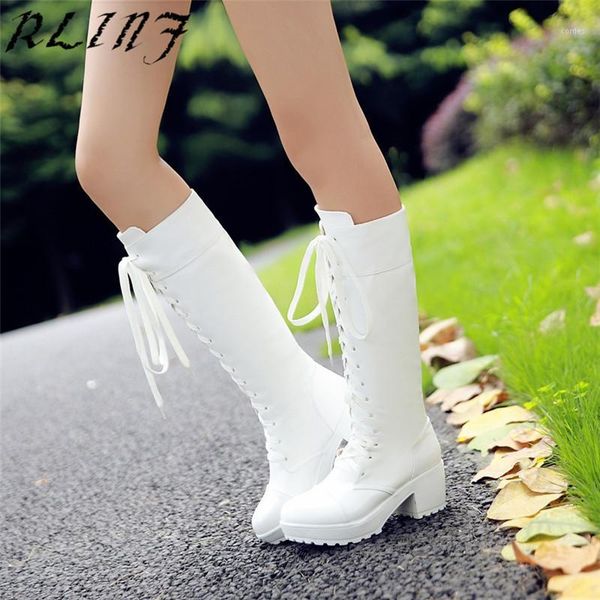 

boots rlinf lace-up black and white high-size 34-481