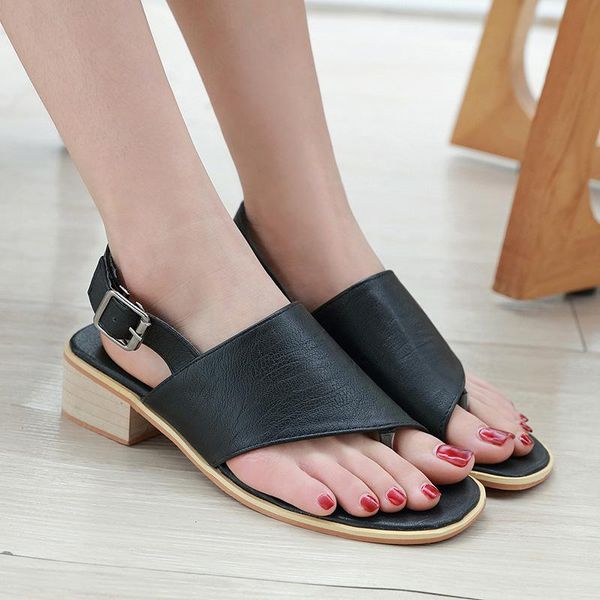

vip women high heel sandals summer ladies shoes thick heel women's sandals summer, Black