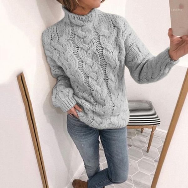 

women casual clothes solid colors oversized sweaters women 2020 autumn winter warm turtleneck sweaters knitted jumpers pullovers1, White;black